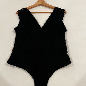 Black lace bodysuit NWT